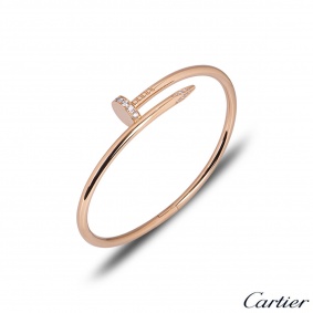 Cartier Rose Gold Diamond Juste Un Clou Bracelet Size 17 B6048517 Cartier Rose Gold Diamond Juste Un Clou Bracelet Size 17 B6048517